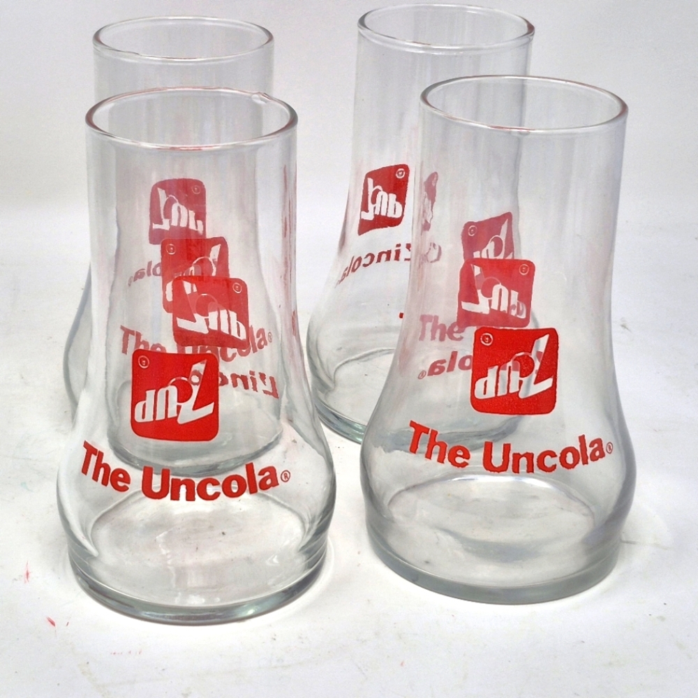 Vintags 7up The Uncola Glasses